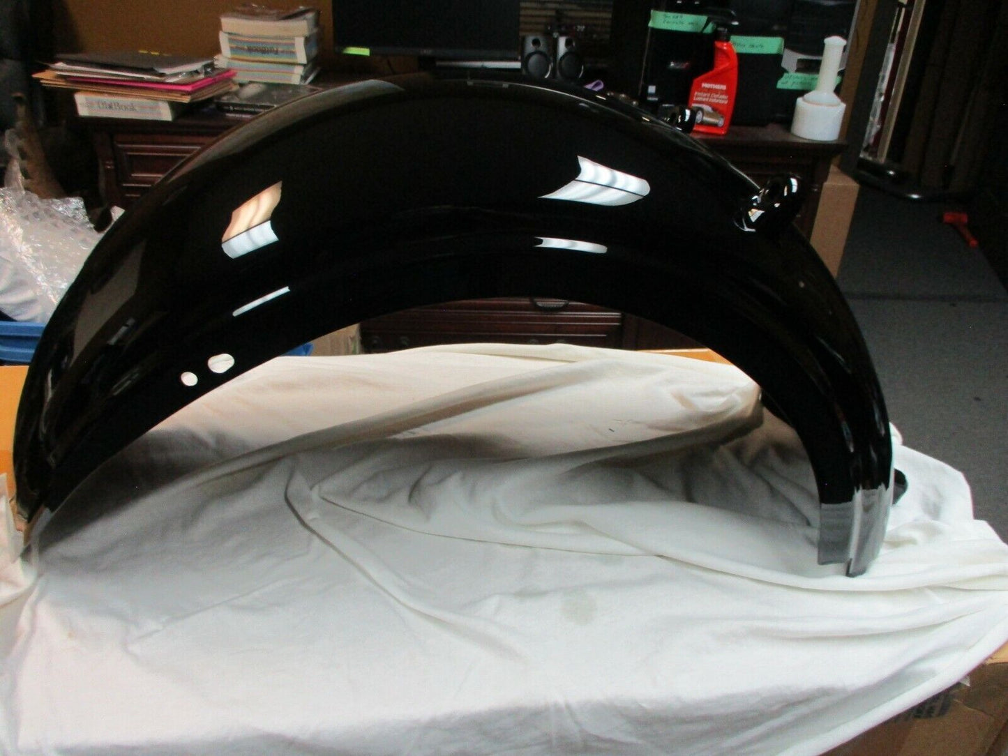 Harley Davidson OEM FXCW Rocker Rear Fender Vivid Black Deluxe 60185-08DH New