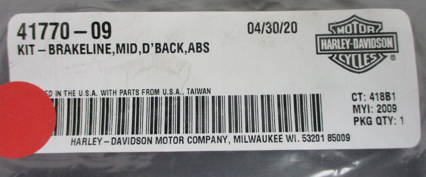 Harley-Davidson  Brake Line Diamondback FLH/T  OEM 41770-09