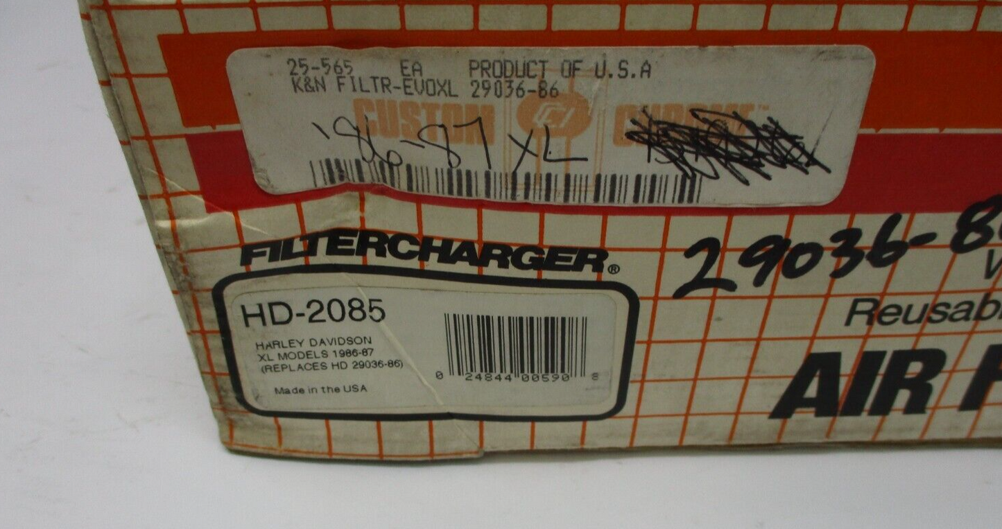 K&N High-Flow Washable Reusable High Flow Air Filter for XL '86-'87 HD-2085