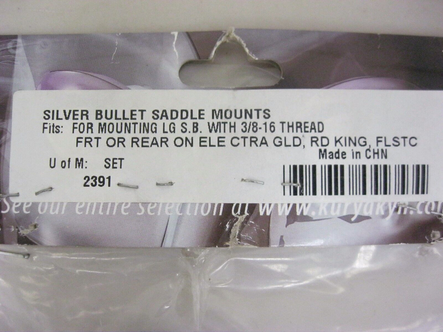 KURYAKYN SILVER BULLET SADDLE BAG MOUNTS ONLY 2391 FOR HARLEY FLH FLHR FLSTC