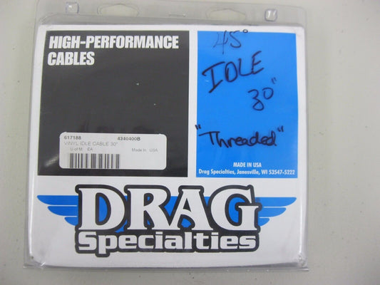 DRAG SPECIALTIES 30" BLACK VINYL IDLE CABLE 88-95 XLH 883 HUGGER