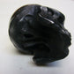 NATURAL WATER BUFFALO HORN HAND CARVED HUMAN SKULL APPROX 1-1/2"