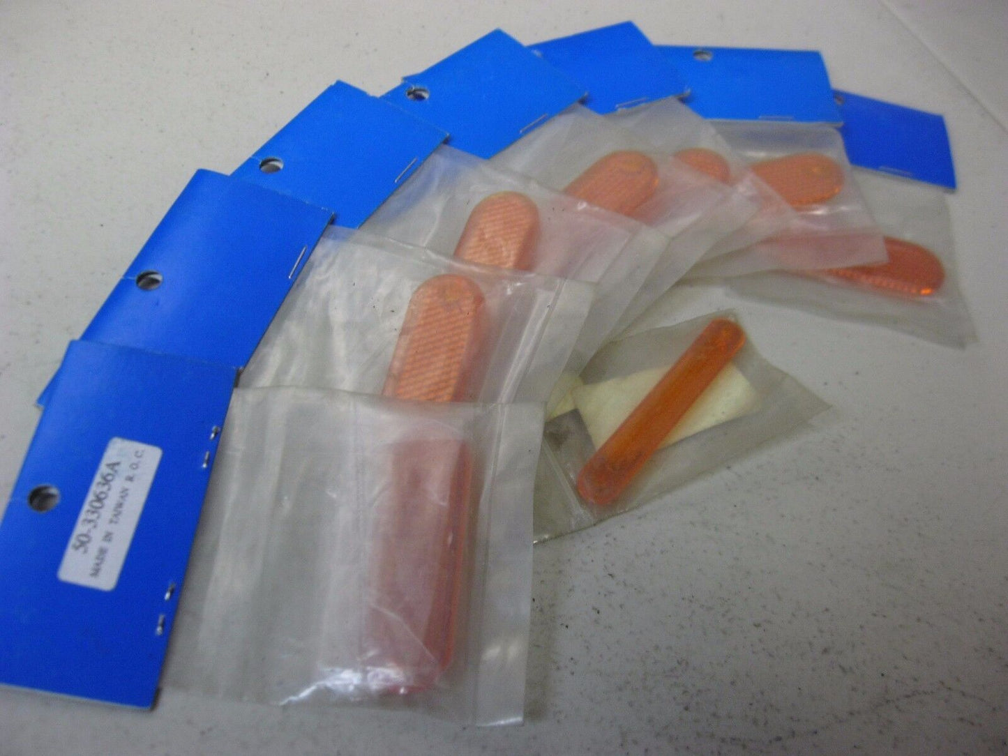 LOTS OF 7 AMBER MINI For CUSTOM LIGHT BAR LENSES 50-330636A  9395