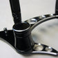 HHI DYNA FORWARD CONTROLS BLACK CONTRAST ELITE WITH HOLE CUT OUTS FOLDING RUBBER