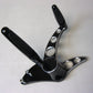 HHI DYNA FORWARD CONTROLS BLACK CONTRAST ELITE WITH HOLE CUT OUTS FOLDING RUBBER