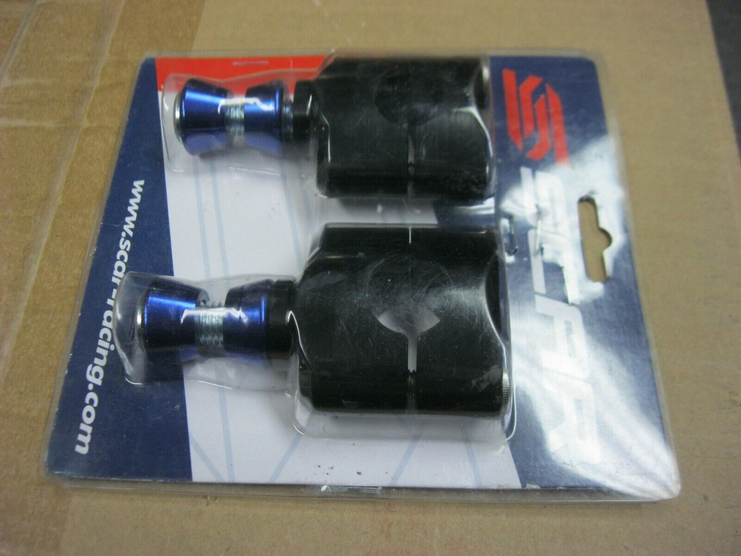 Scar racing Solid Cones Handlebar Mounts Blue P52 7/8" KX KXE