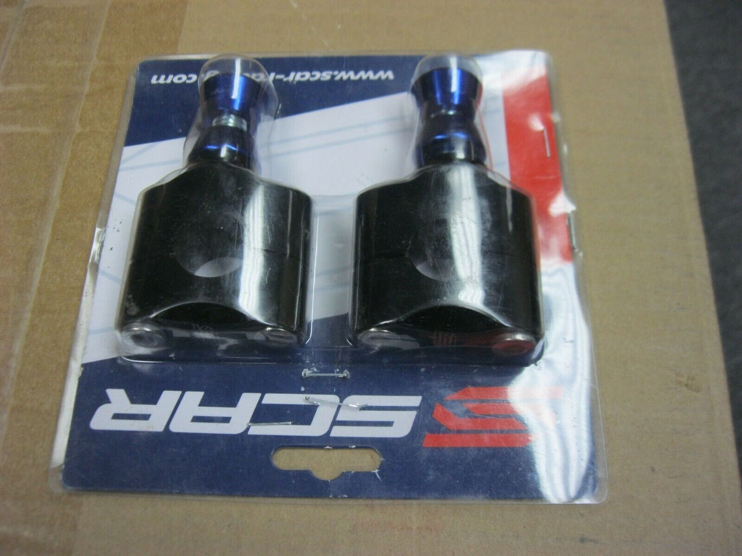 Scar racing Solid Cones Handlebar Mounts Blue P52 7/8" KX KXE