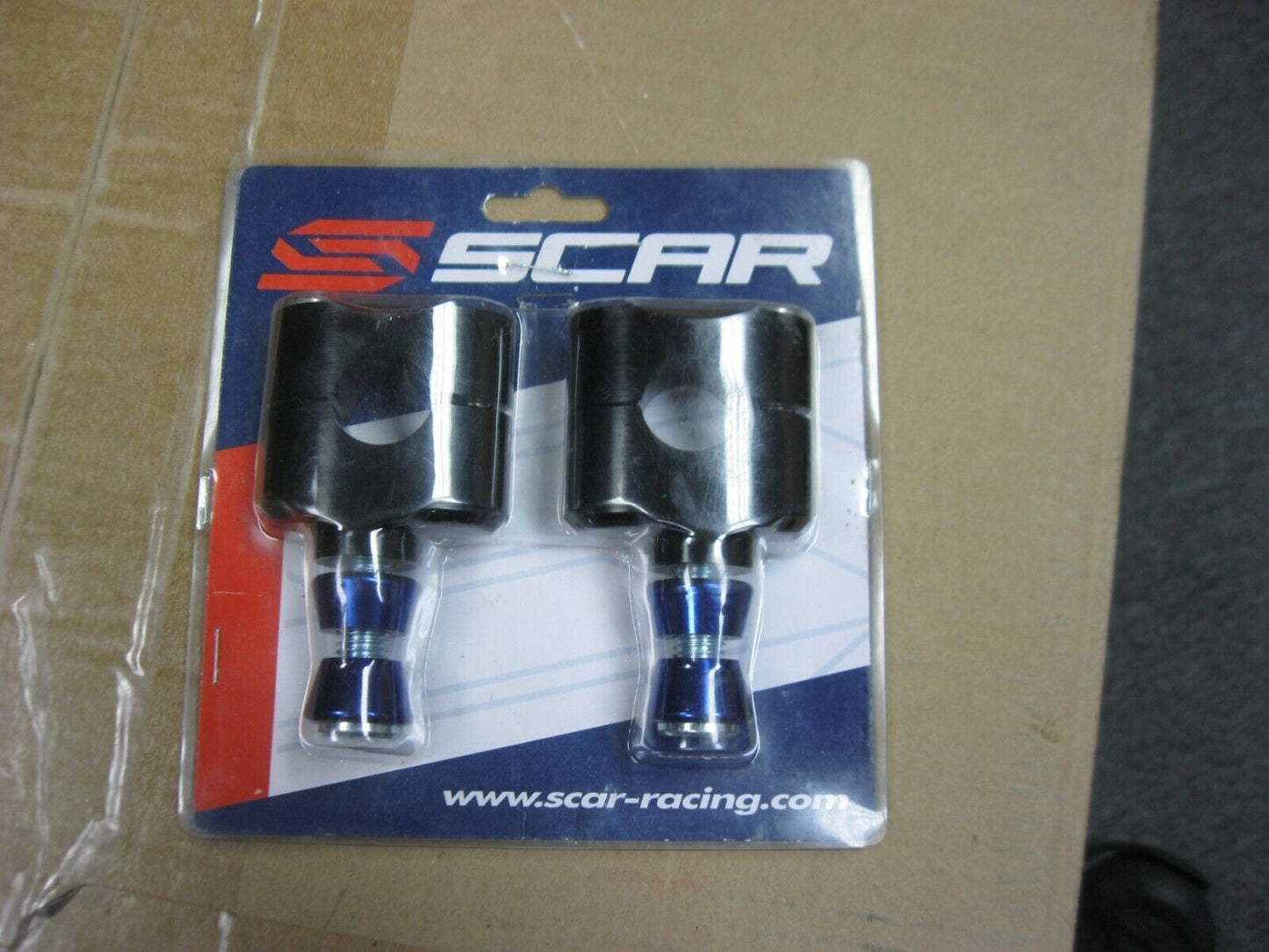 Scar racing Solid Cones Handlebar Mounts Blue P52 7/8" KX KXE