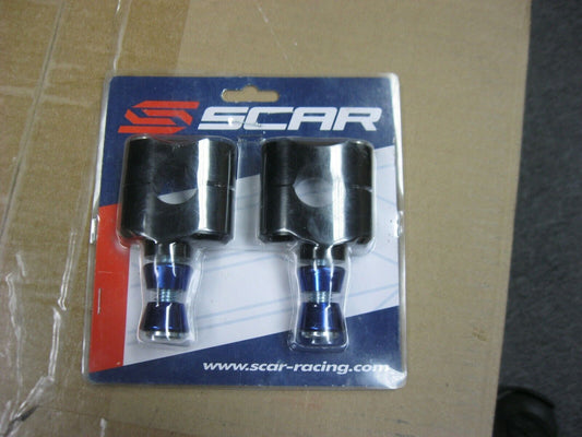 Scar racing Solid Cones Handlebar Mounts Blue P52 7/8" KX KXE