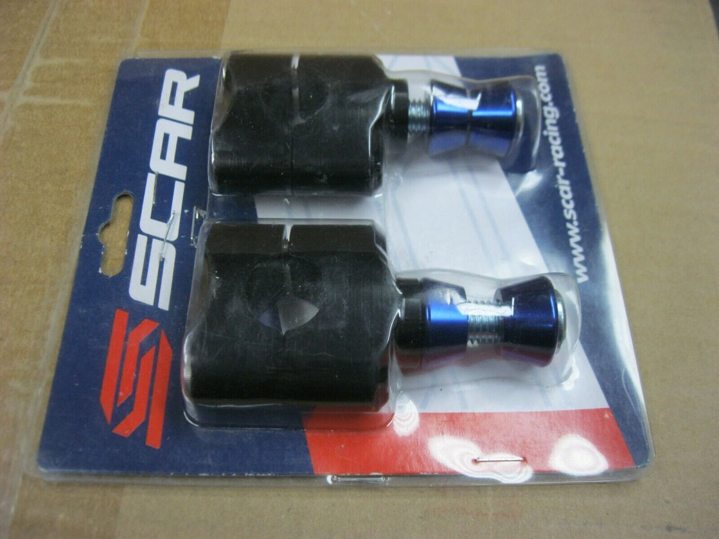 Scar racing Solid Cones Handlebar Mounts Blue P52 7/8" KX KXE