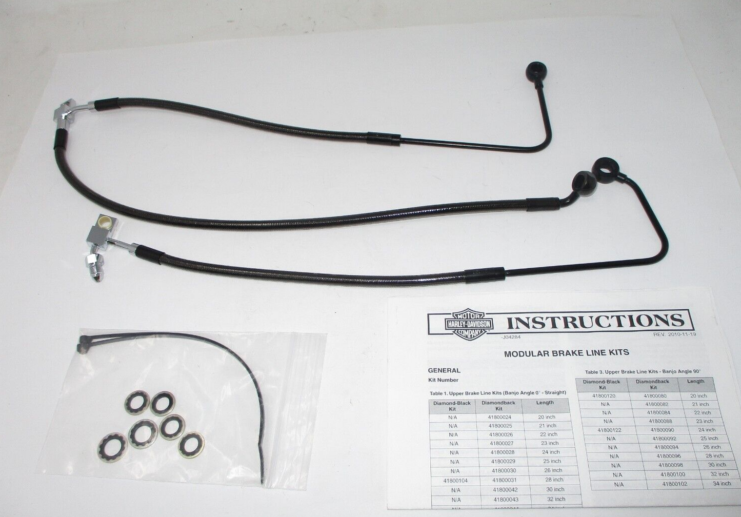 Harley-Davidson Black  Lower ABS Brake Line Kit 91500014