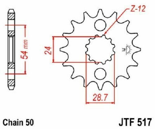 JT Sprockets Front Steel Sprocket 15Tooth  530 Pitch  JTF517-15