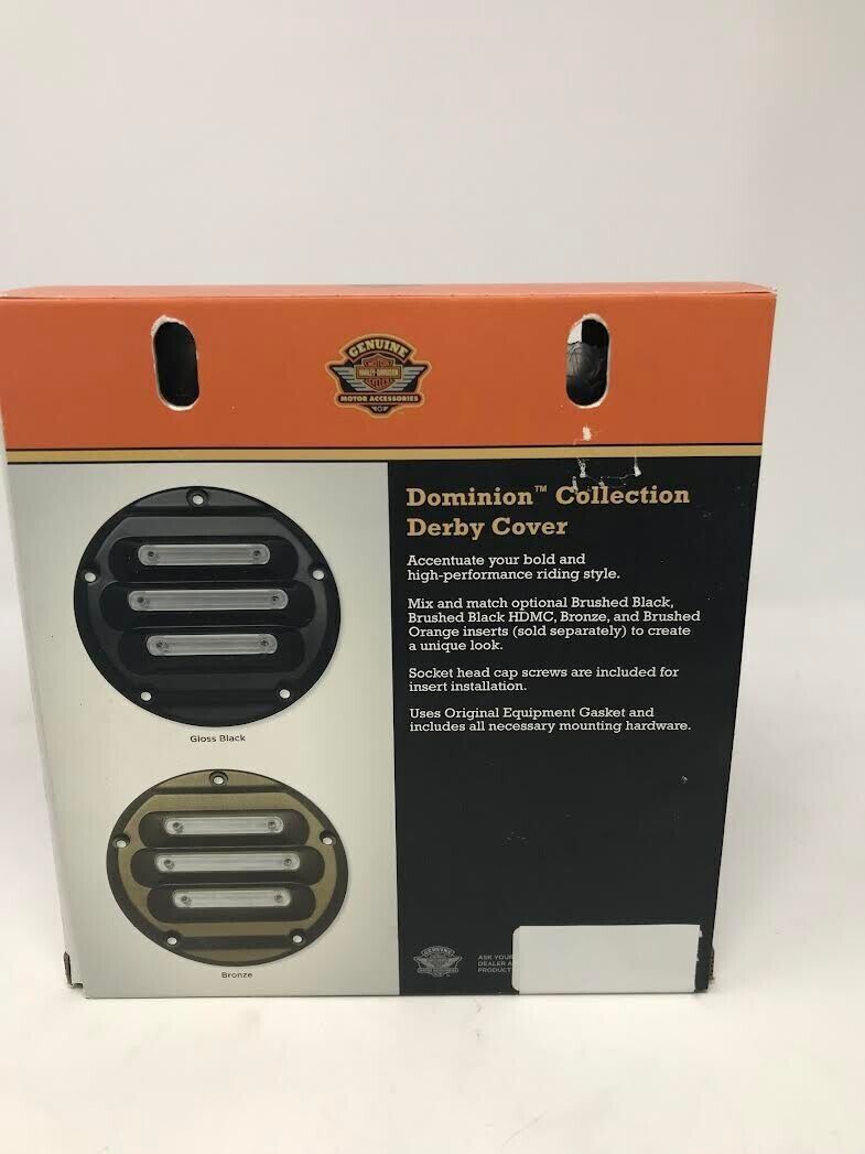 Harley-Davidson OEM Dominion Derby Cover Gloss Black 25700825