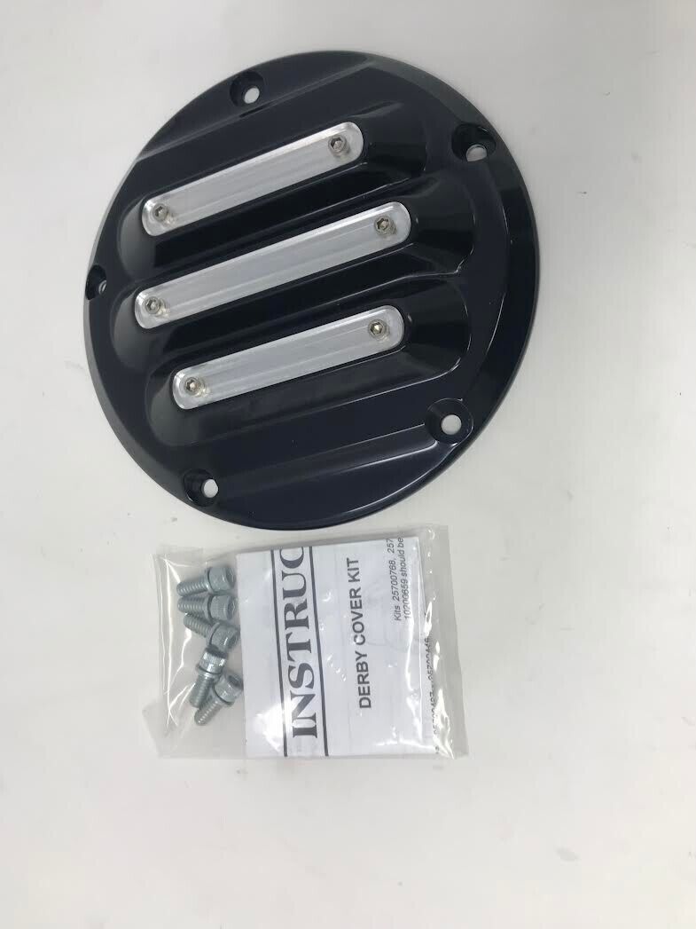 Harley-Davidson OEM Dominion Derby Cover Gloss Black 25700825