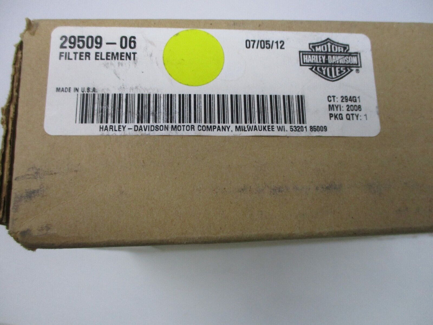 Harley-Davidson  OEM Air Filter Element 29509-06