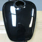 Harley Davidson OEM FLHTC Fuel Tank Vivid Black Silver Stripes  61360-08BHY