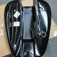 Harley Davidson OEM FLHTC Fuel Tank Vivid Black Silver Stripes  61360-08BHY