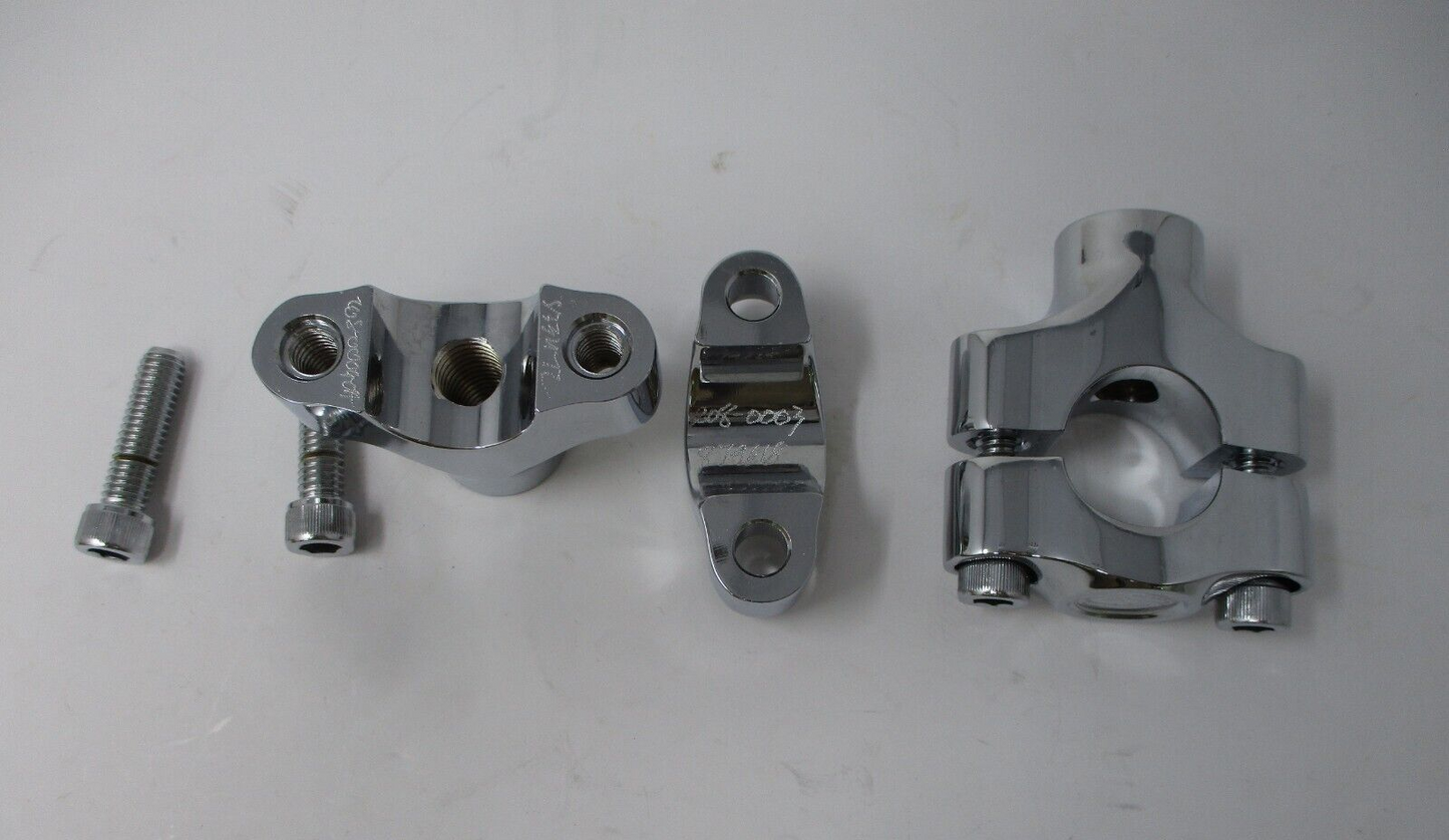 RSD Moto Handlebar Risers Chrome 1.5" Riser 1.0" Bars  0208-2030 CH