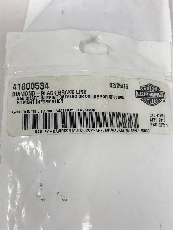 Harley Davidson OEM Diamond-Black Brake Line 41800534