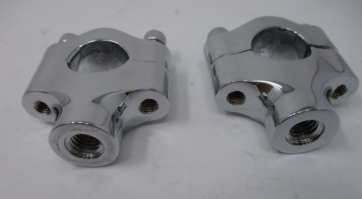 RSD Moto Handlebar Risers Chrome 1.5" Riser 1.0" Bars  0208-2030 CH