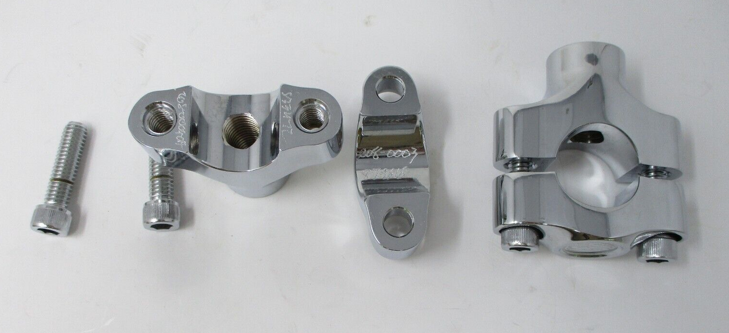 RSD Moto Handlebar Risers Chrome 1.5" Riser 1.0" Bars  0208-2030 CH