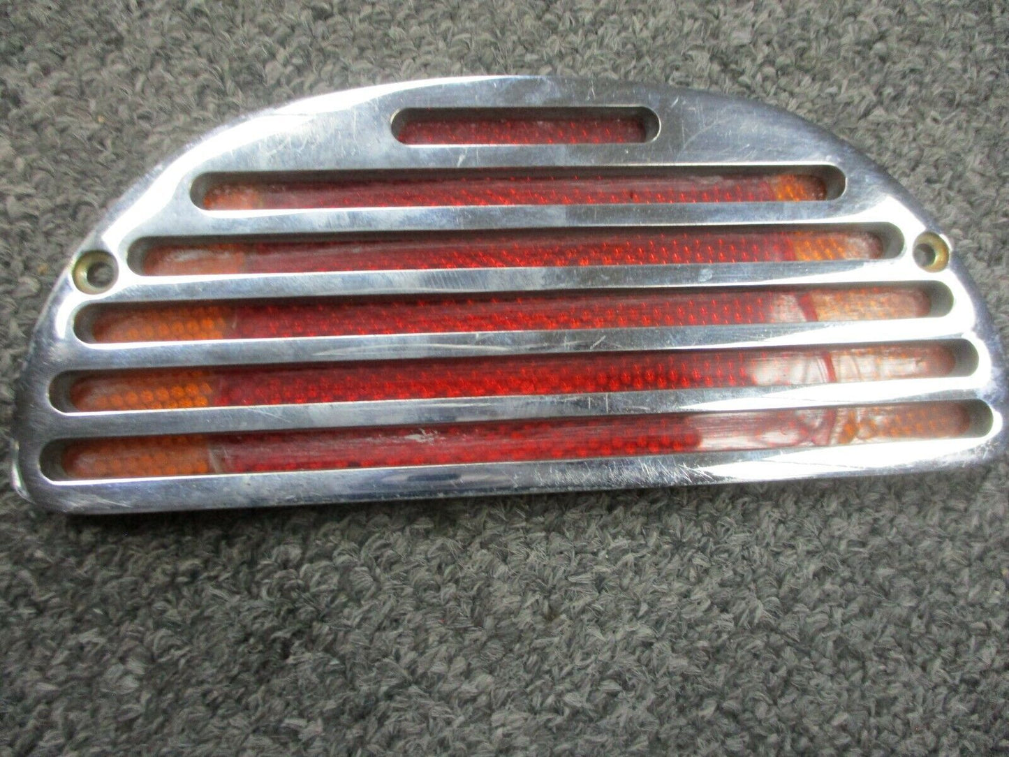 Mid USA Tail Light Lens with Amber Signals Billet Aluminum