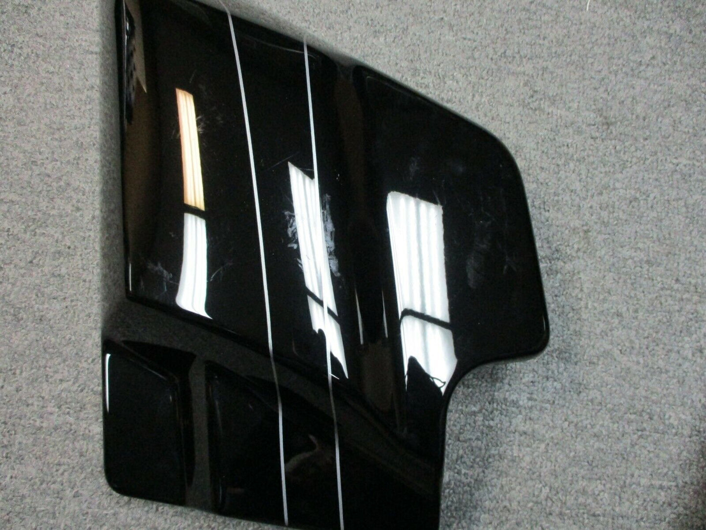 Harley Davidson OEM Right Side Cover Vivid Black with Silver Stripes 66048-09A