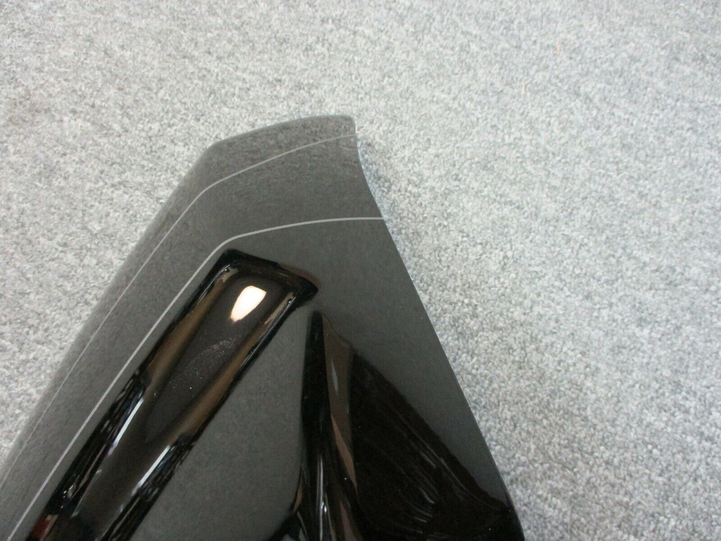 Harley Davidson OEM Right Side Cover Vivid Black with Silver Stripes 66048-09A