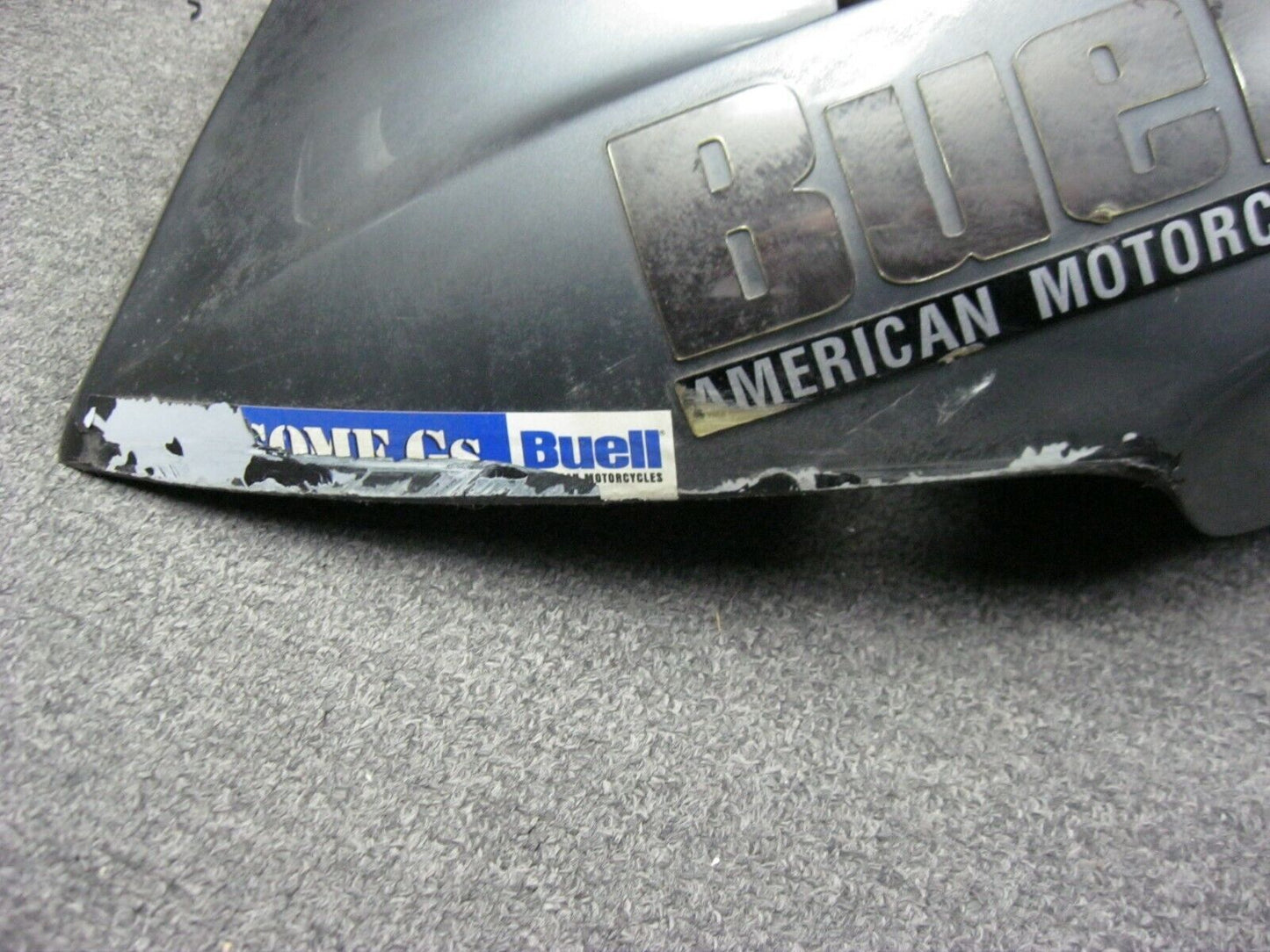 99-02 Buell Lightning X1 Fuel Tank Cover c/w Air Inlet Holes / Damaged  (X1-3)