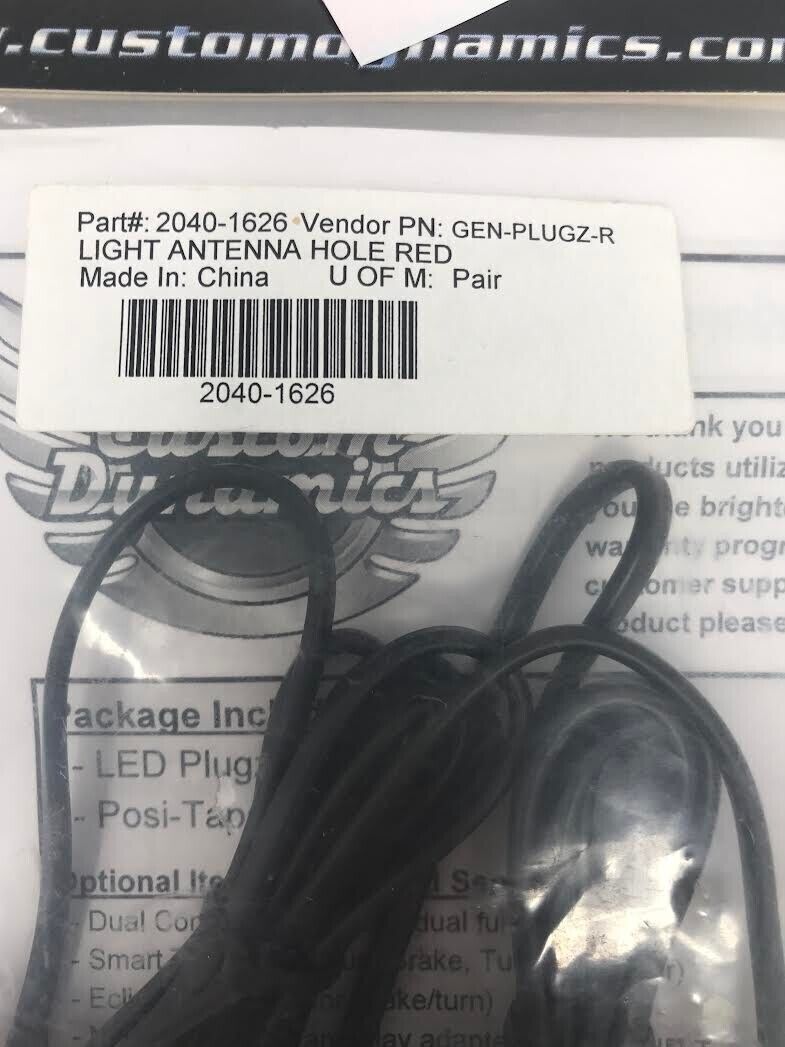 Custom Dynamics OEM Light Antenna Hole Red 2040-1626