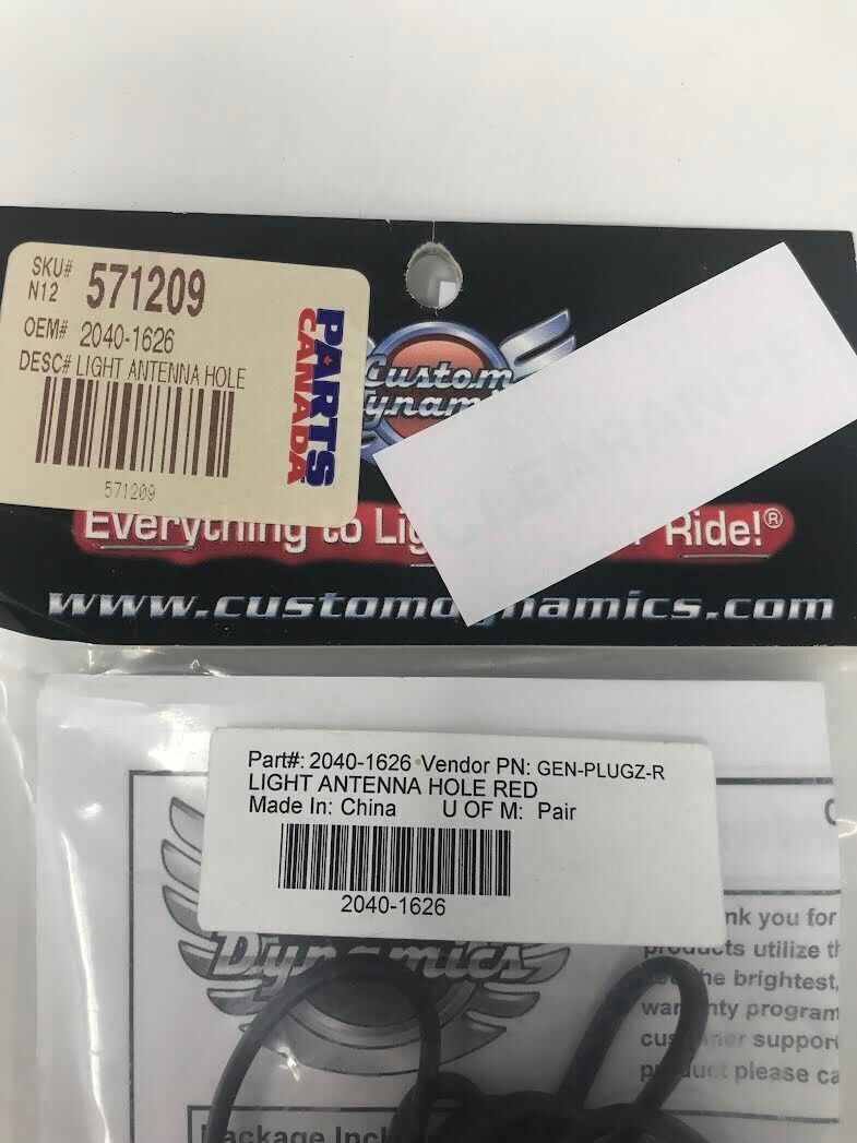 Custom Dynamics OEM Light Antenna Hole Red 2040-1626