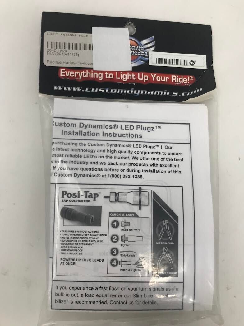 Custom Dynamics OEM Light Antenna Hole Red 2040-1626