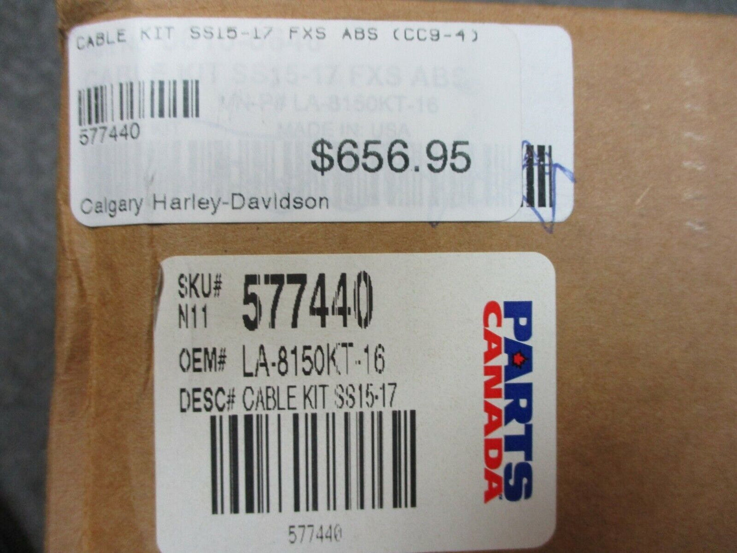 LA Choppers LA-8150KT-16M Stainless Steel Cable/Brake Line Kit 15-17 FXS ABS
