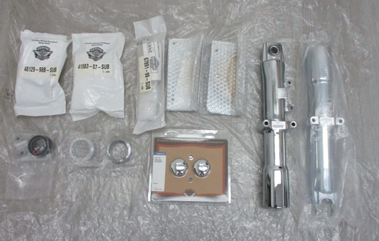 Harley-Davidson OEM 2007 FLSTF Chrome Front End Package 46661-07