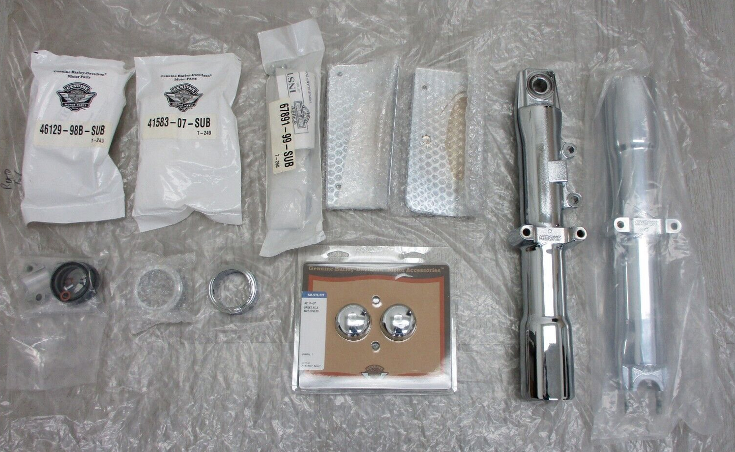 Harley-Davidson OEM 2007 FLSTF Chrome Front End Package 46661-07
