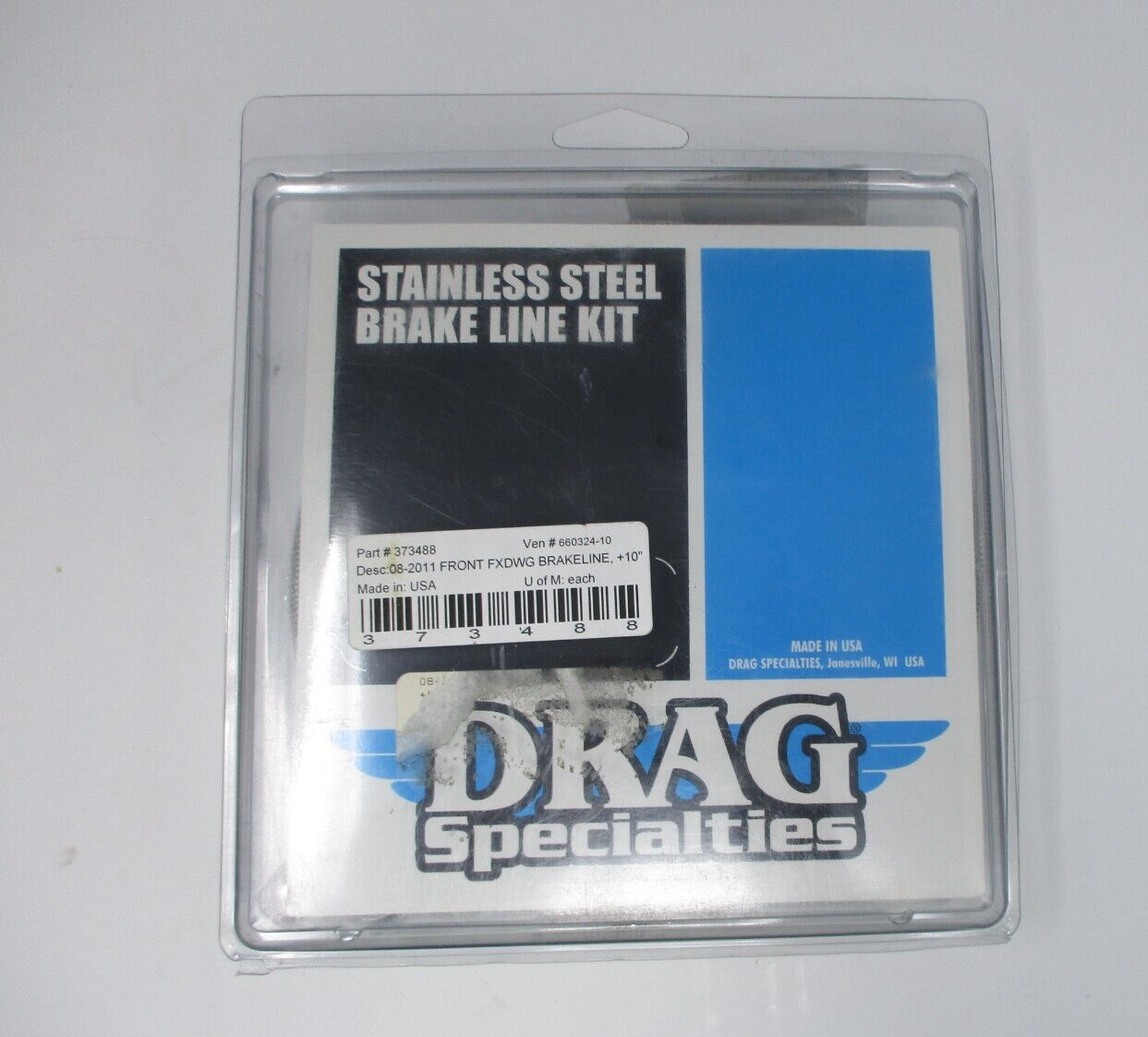 Drag Specialties 08-11  FXDWG Front Brakeline +10 1741-2893