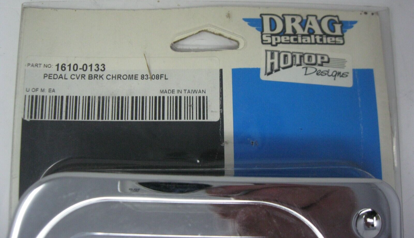 Drag Specialties Chrome Brake Pedal Cover For Harley-Davidson 1610-0133