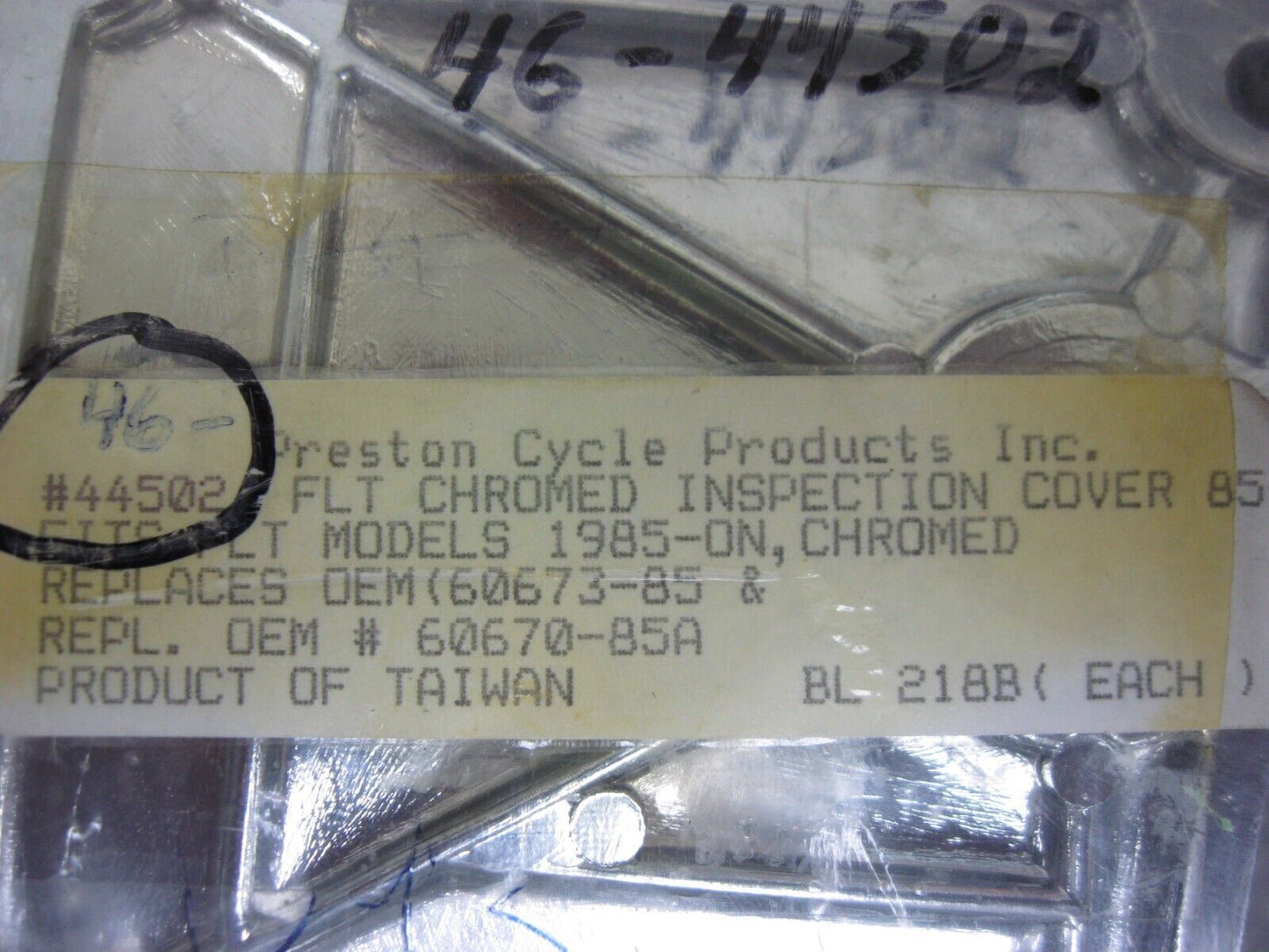 Preston Cycle Products 85-06 FLT Model Chrome Inspection Cover 44502