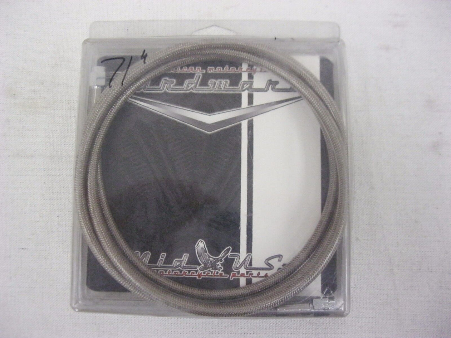 MID USA BRAIDED 71" BRAKE LINE 49723 FOR CUSTOM HARLEY HANDLEBARS