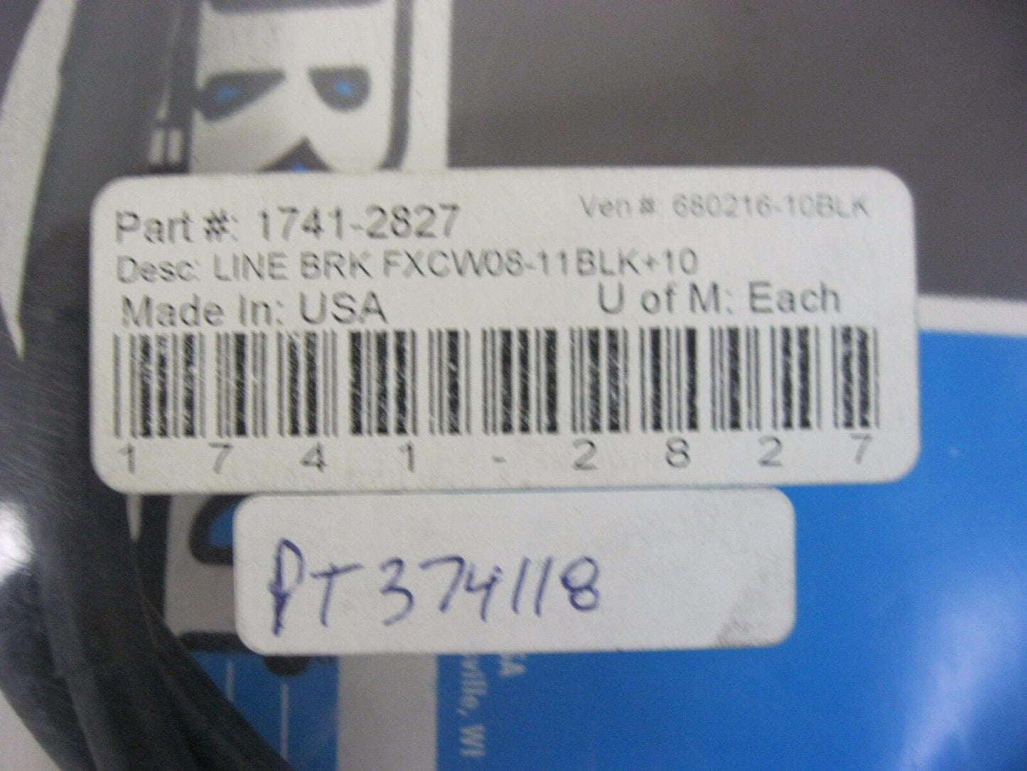 DRAG SPECIALTIES VINYL COATED BRAKE LINE 2008-2011 FXCW HARLEY ROCKER FRONT +10
