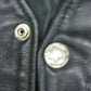 Motorcycle Biker Jacket Mens Size XS Leather Vest Buffalo Snap Button Front