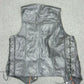 Motorcycle Biker Jacket Mens Size XS Leather Vest Buffalo Snap Button Front