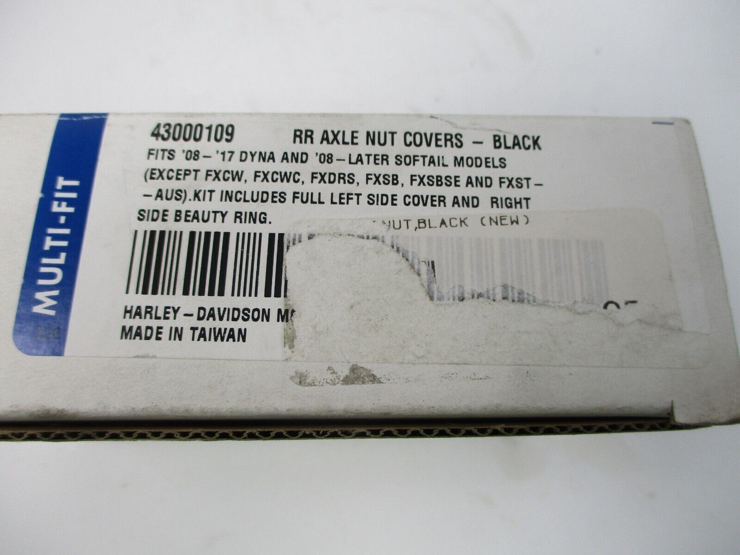 Harley Davidson Rear Right Axle Nut Covers INCOMPLETE 43000109