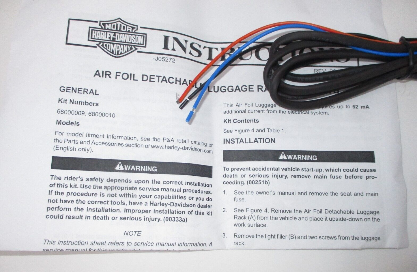 Harley-Davidson  Airwing Rack  Light 68000111