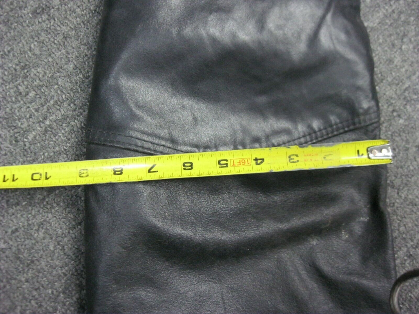 Mens Size 34 - 38 Falcon Leather Chaps Zippered with Bottom Snaps