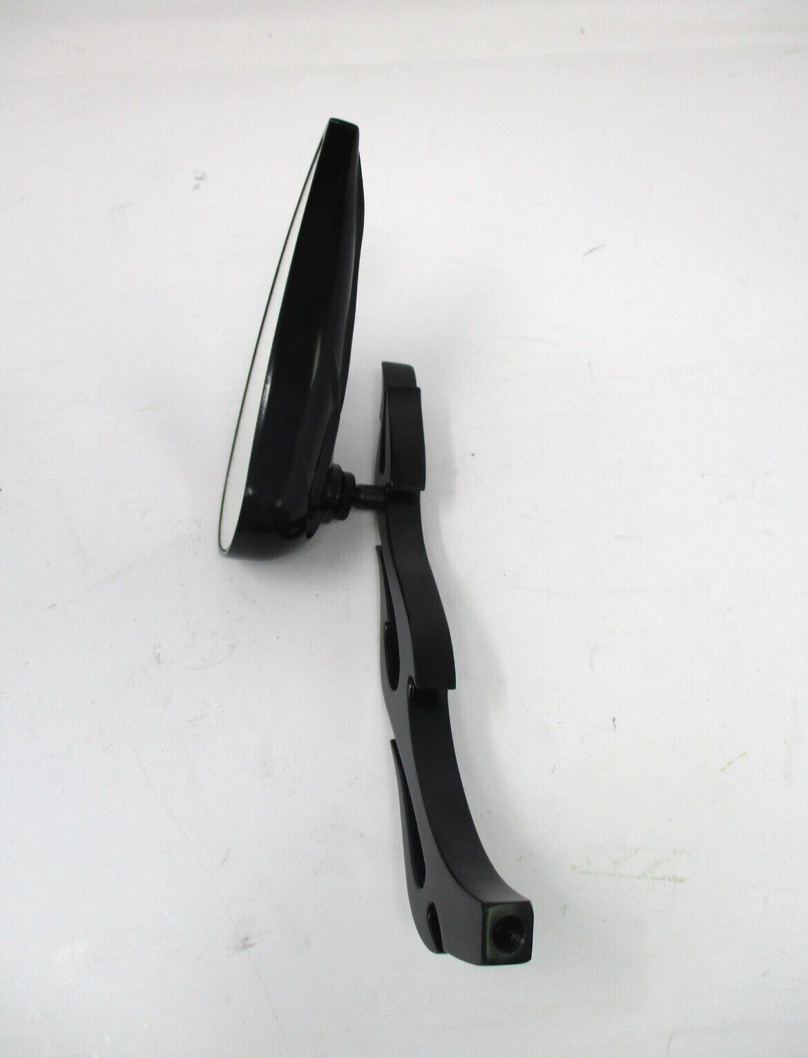 Drag Specialties Flame Teardrop Mirror Flame Stem, Black (6in. L Stem)  0640-028