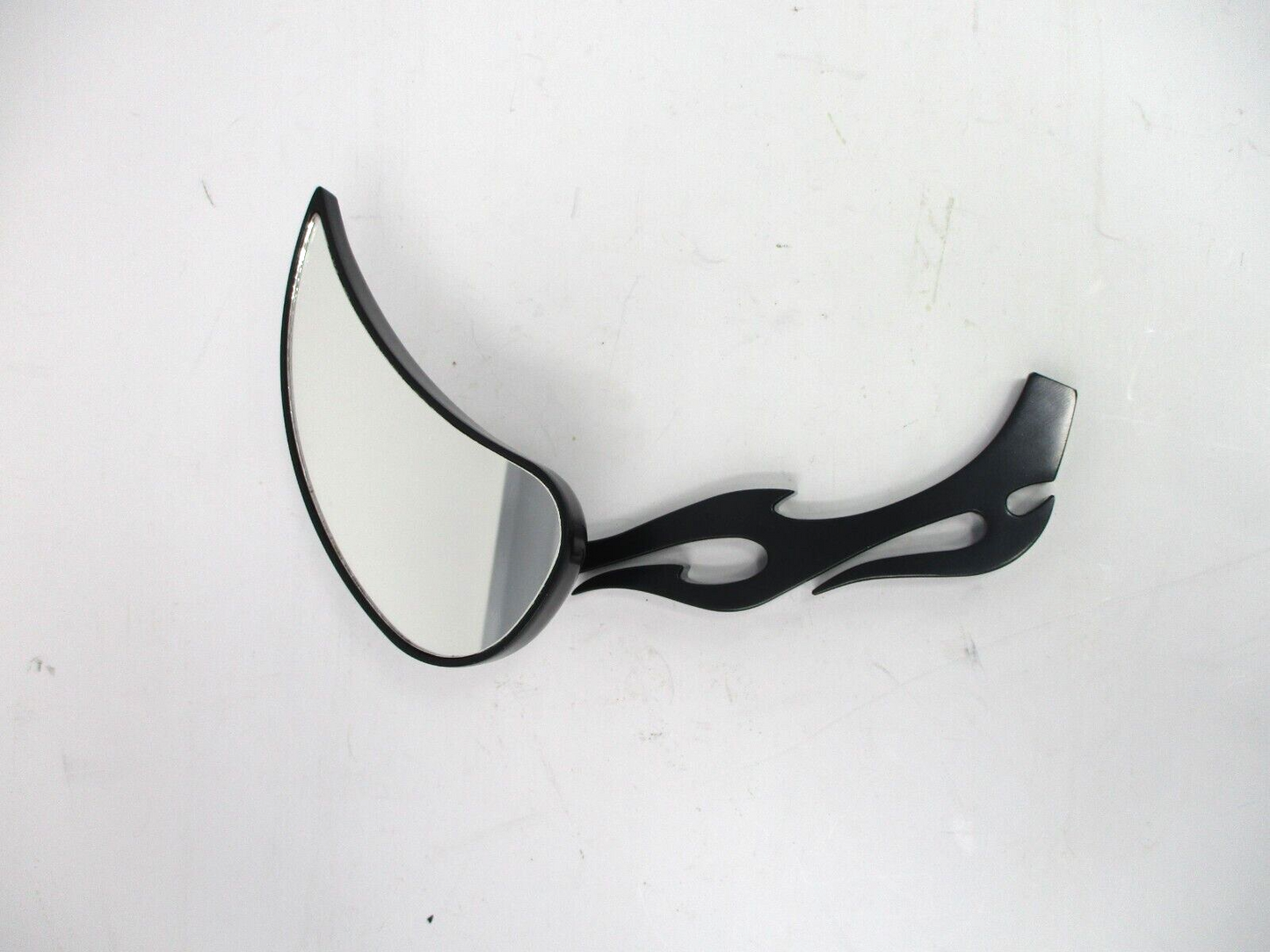 Drag Specialties Flame Teardrop Mirror Flame Stem, Black (6in. L Stem)  0640-028