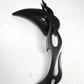 Drag Specialties Flame Teardrop Mirror Flame Stem, Black (6in. L Stem)  0640-028