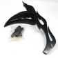 Drag Specialties Flame Teardrop Mirror Flame Stem, Black (6in. L Stem)  0640-028