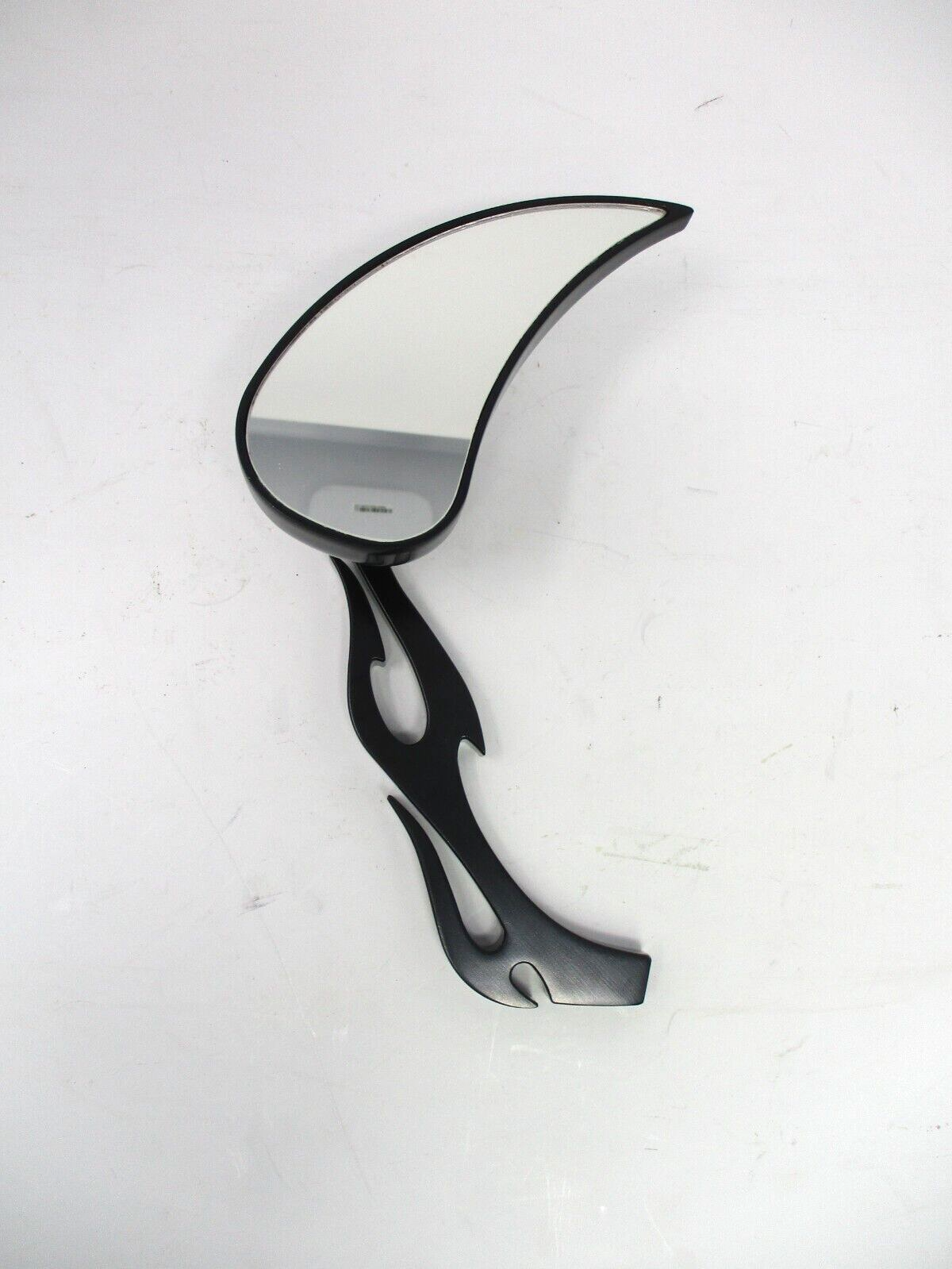 Drag Specialties Flame Teardrop Mirror Flame Stem, Black (6in. L Stem)  0640-028